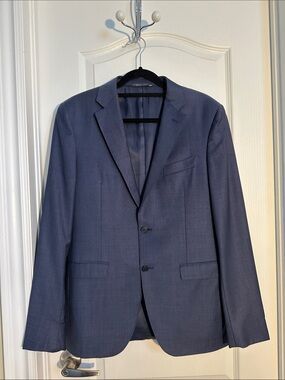 Canali Men's Navy Two-Button Suit Jacket